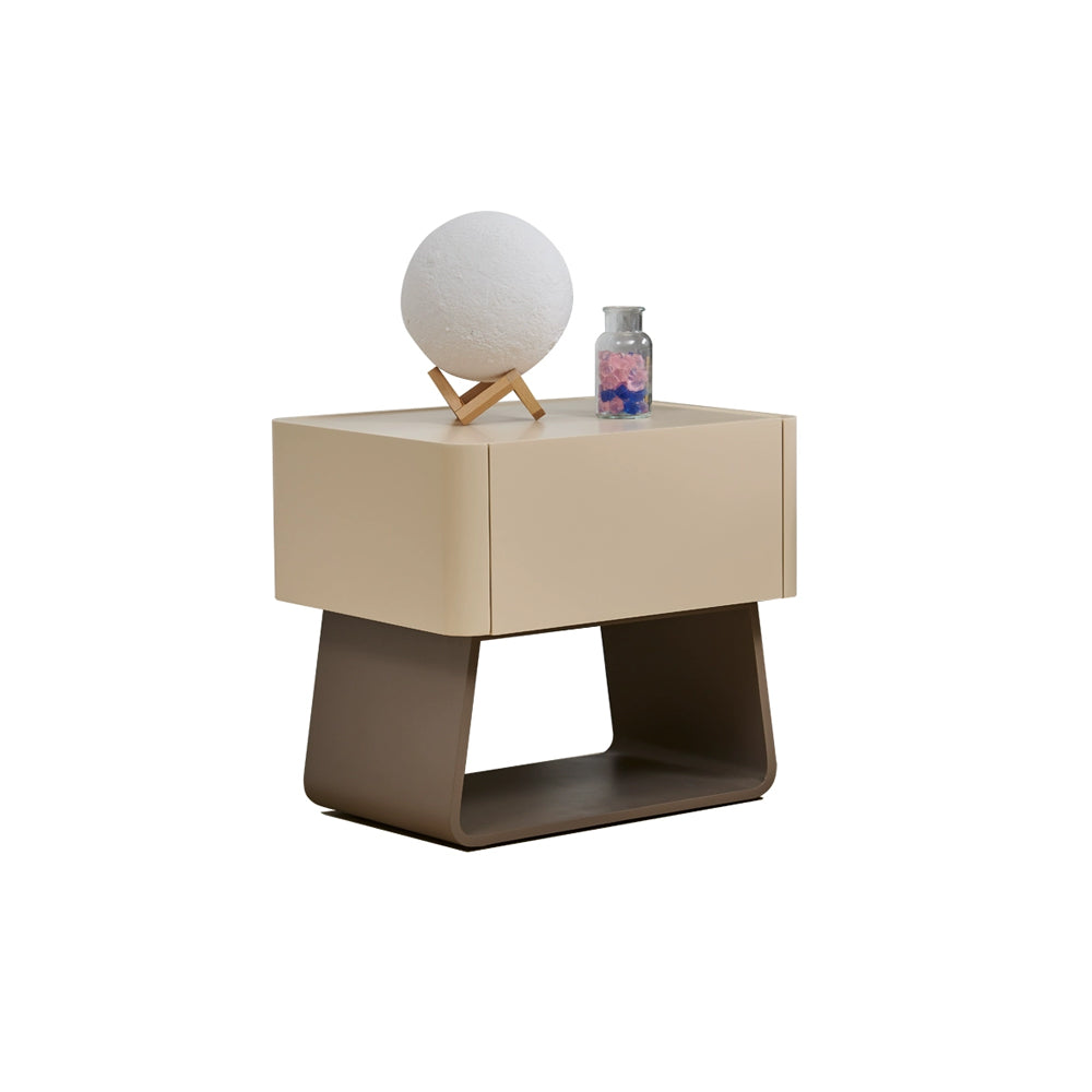 Two-tone Lacquered Bedside Table