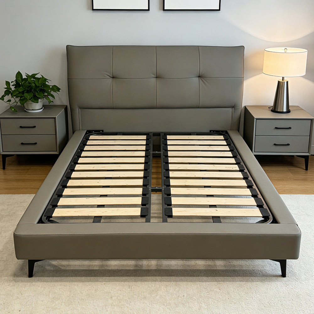 Leather Upholstered Bed Frame