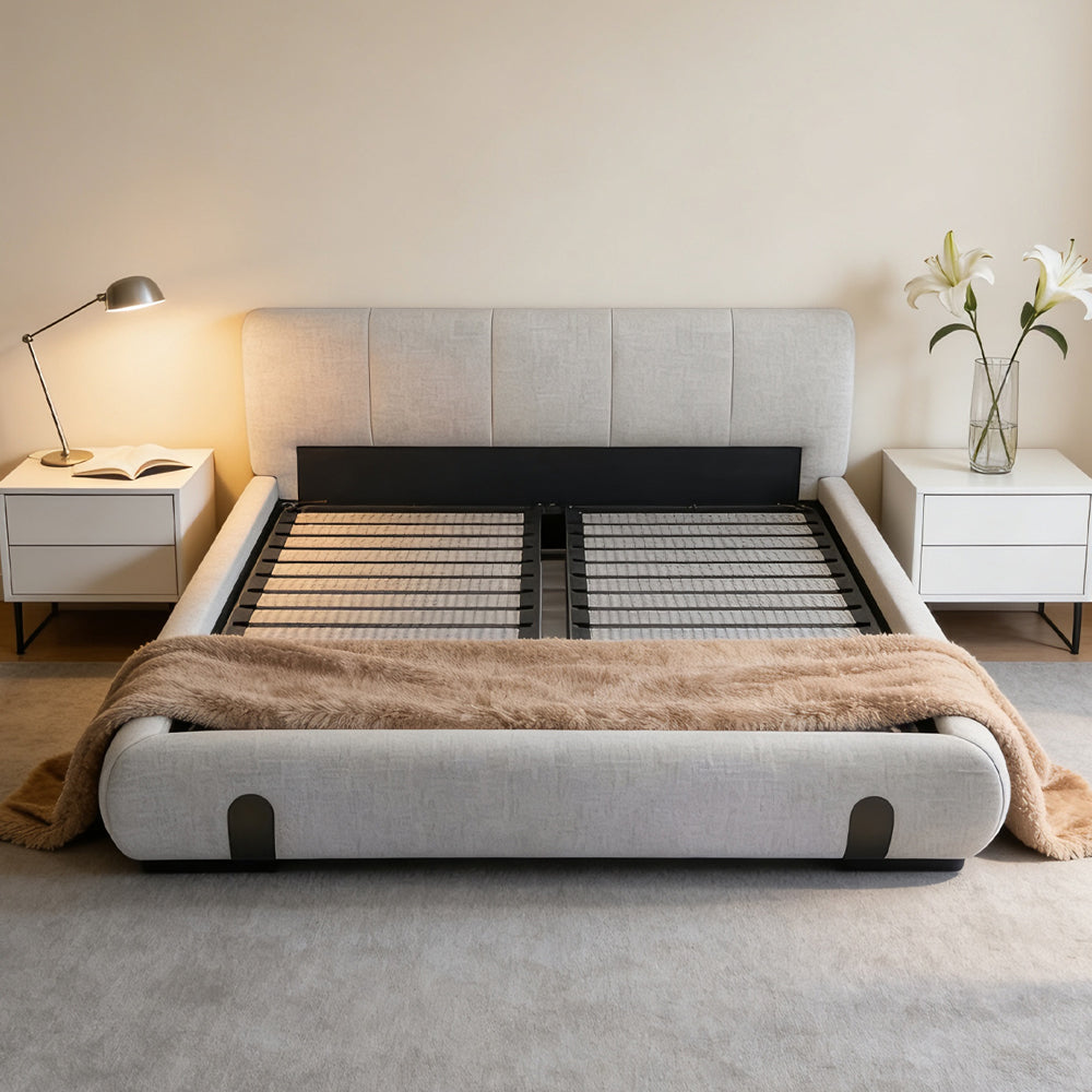 Modern Minimalist Chenille Dune Bed