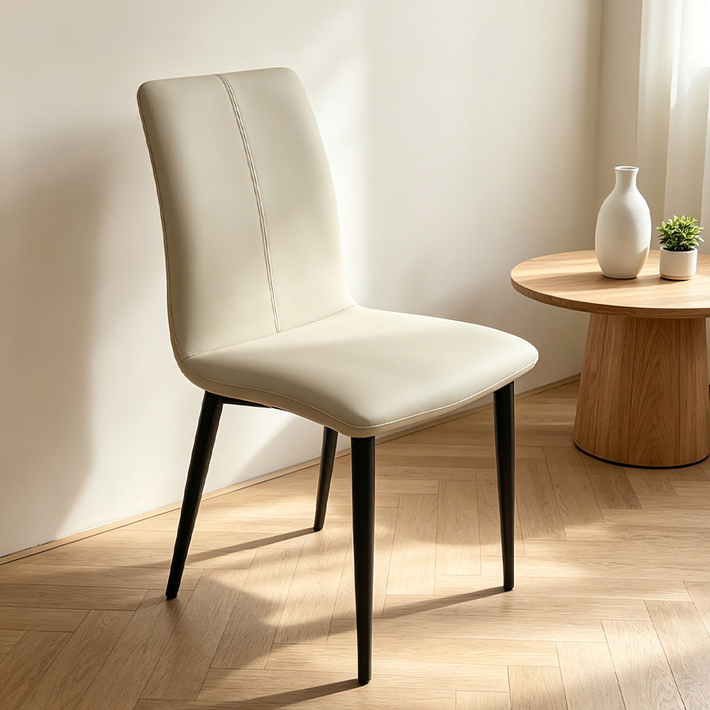 Modern Minimalist PU Leather Upholstered Dining Chair