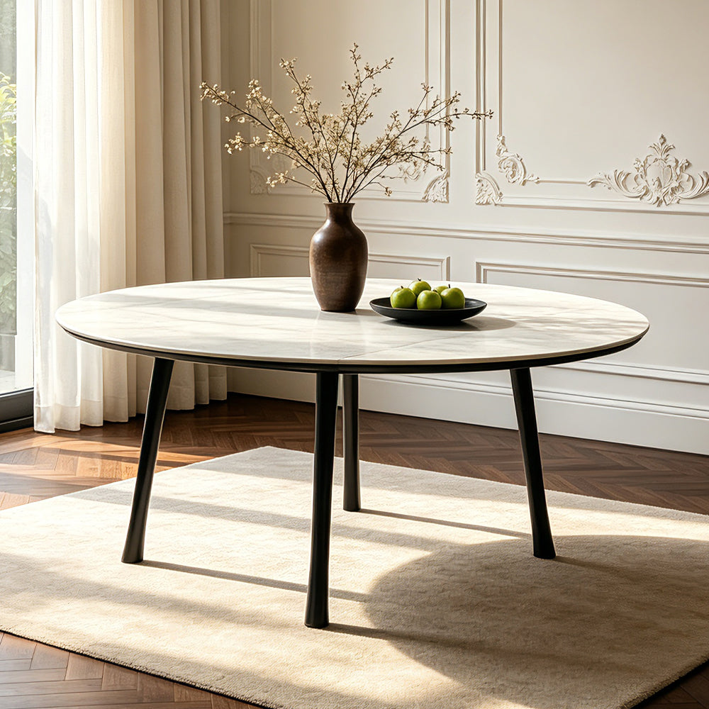 Round to Rectangle Expandable Dining Table