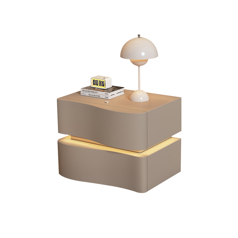 Two-tier Gray Bedside Table