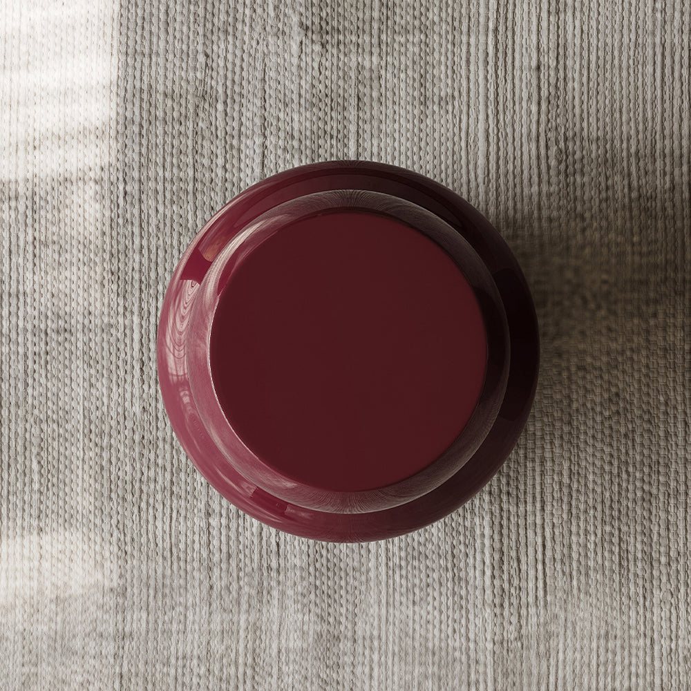 Wavy Form Red Round Cabinet