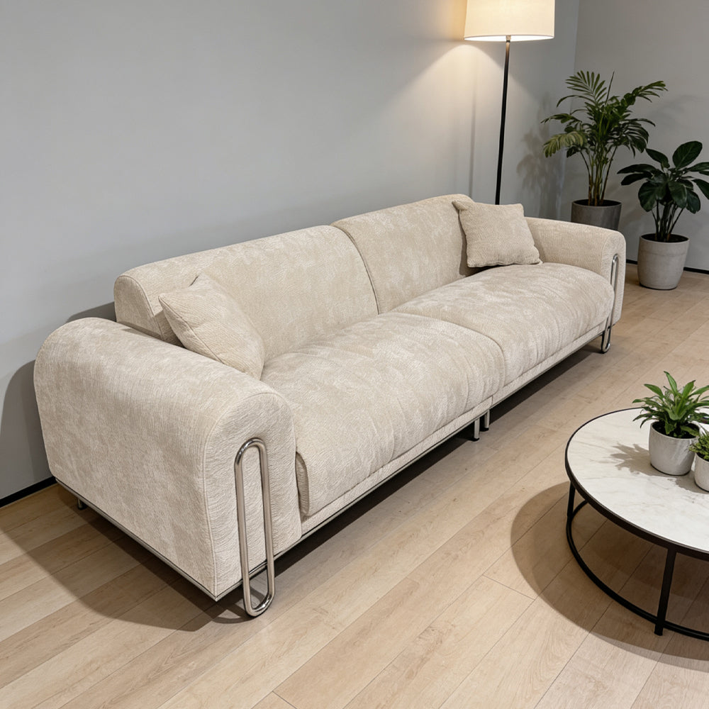 Chenille Beige Sofa