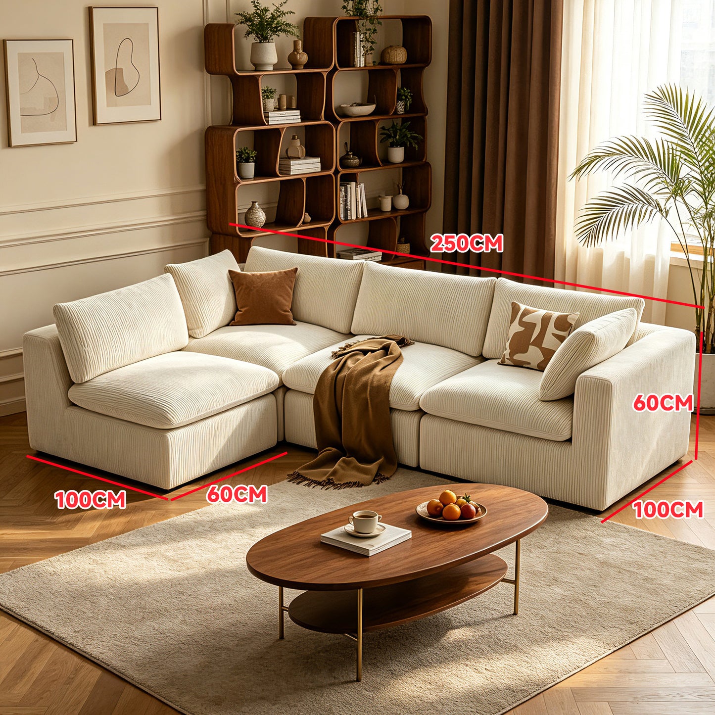 L-Shaped Couch Sectional Sofa
