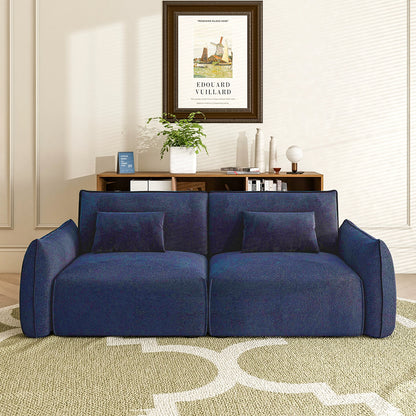 Soft Blue Chenille Fabric Sofa