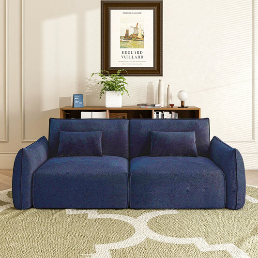 Soft Blue Chenille Fabric Sofa