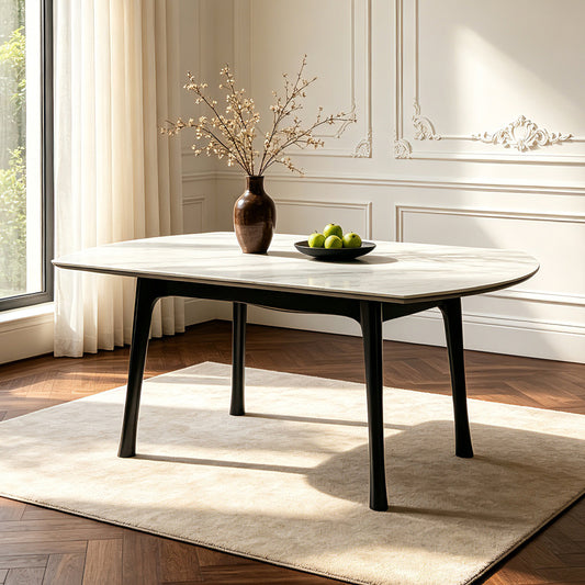 Round to Rectangle Expandable Dining Table