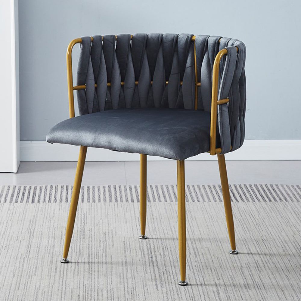 Velvet Dining Chair With Gold Leg