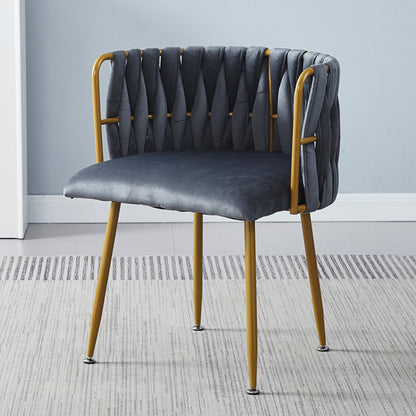 Velvet Dining Chair With Gold Leg