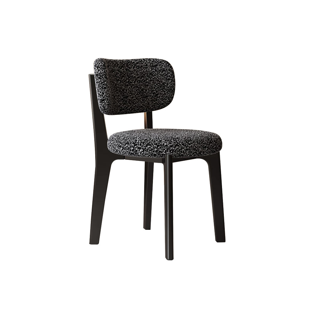 Velvet Fabric Dining Chair with Solid Wood Frame