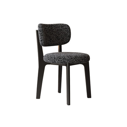 Velvet Fabric Dining Chair with Solid Wood Frame