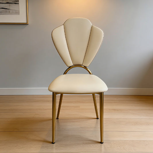 Titanium Gold Leg Petal Dining Chair