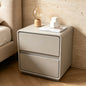 Cream Style PU Leather Bedside Table