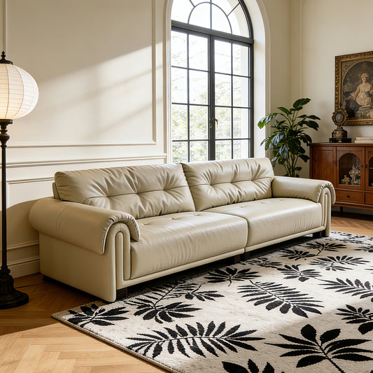 Modern Classic Three-Seater with Rolled Arms Sofa