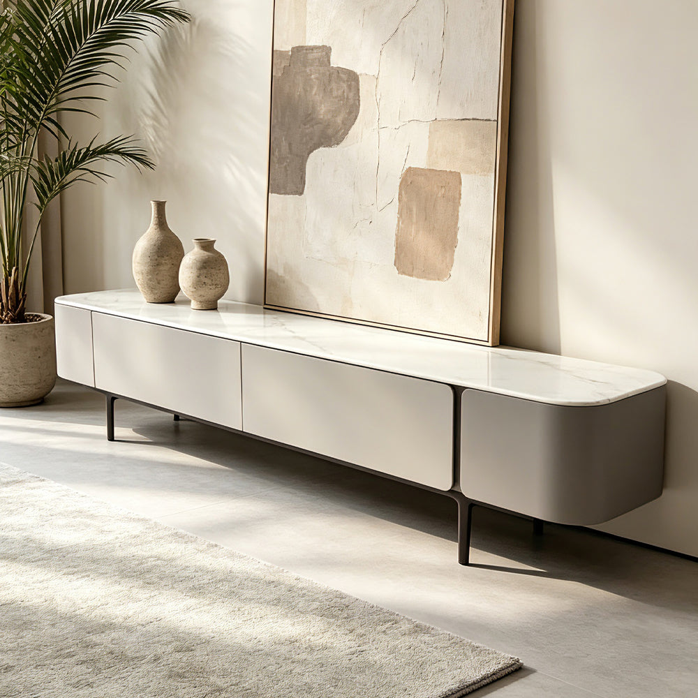 Modern Minimalist TV Stand With Slate Top 2M