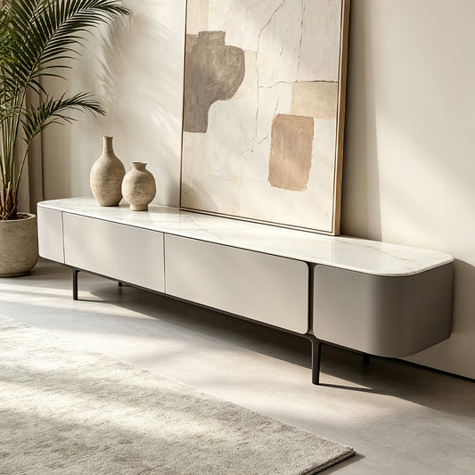 Modern Minimalist TV Stand With Slate Top 2M