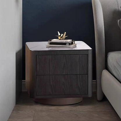 Urban Chic Slate Top Storage Bedside Table