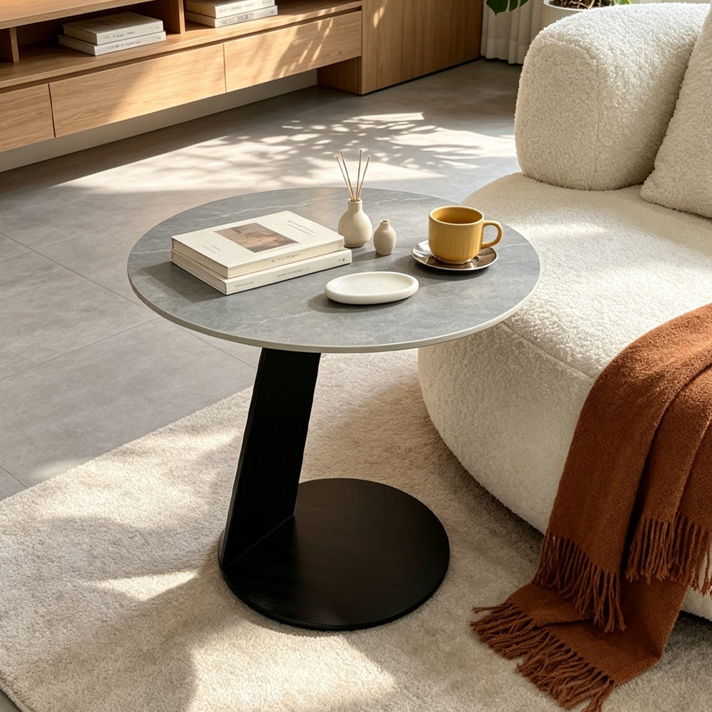 Modern Round Cabinet with Slate Top