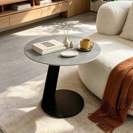 Modern Round Cabinet with Slate Top