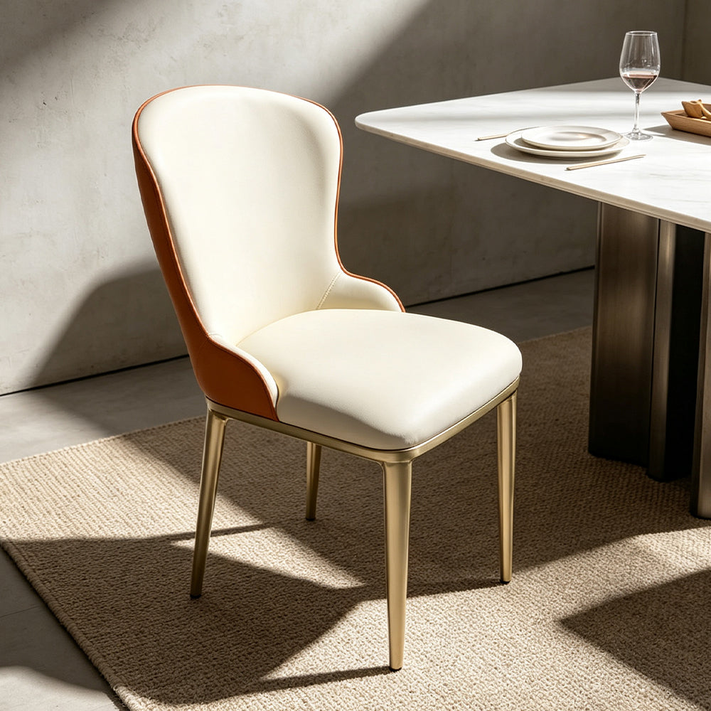 Two-tone PU Leather Dining Chair