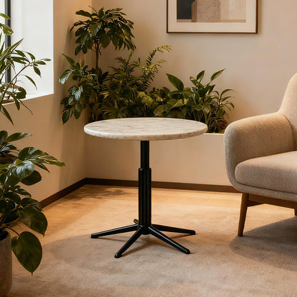 Adjustable Natural Marble Top Round Cabinet