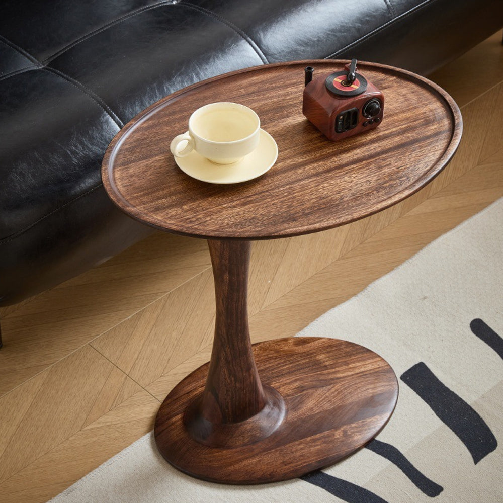 Unique Oval Shaped Wooden Cabinet