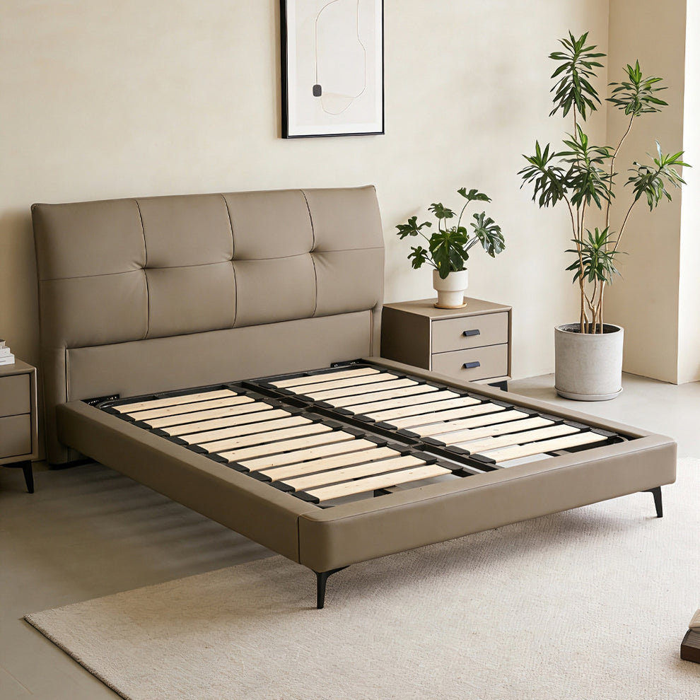 Leather Upholstered Bed Frame – Furnico Furniture