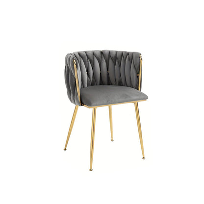 Velvet Dining Chair With Gold Leg