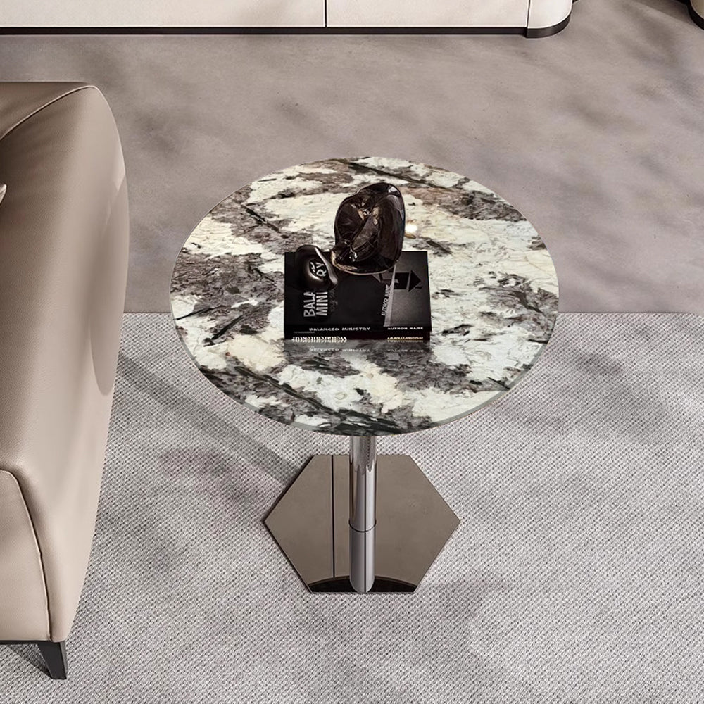 Natural Marble Stainless Steel Leg Cabinet