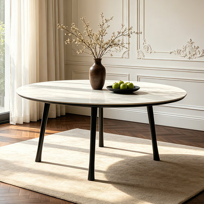 Round to Rectangle Expandable Dining Table