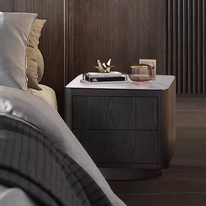 Urban Chic Slate Top Storage Bedside Table