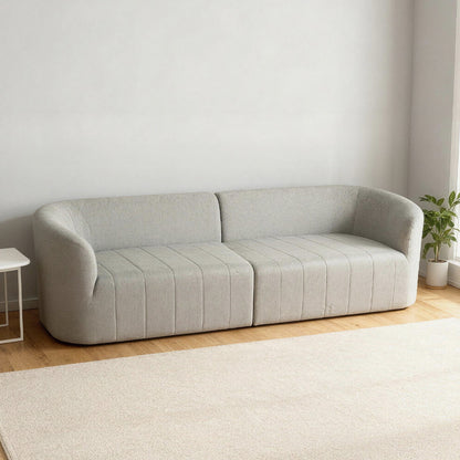 Straight-line Linen Fabric Sofa
