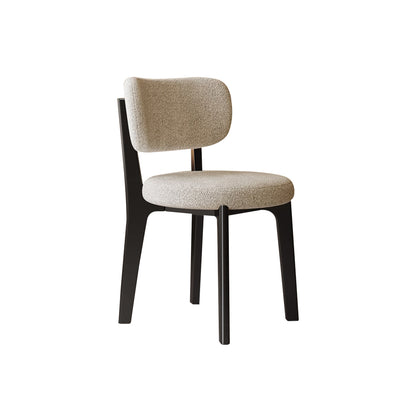 Velvet Fabric Dining Chair with Solid Wood Frame