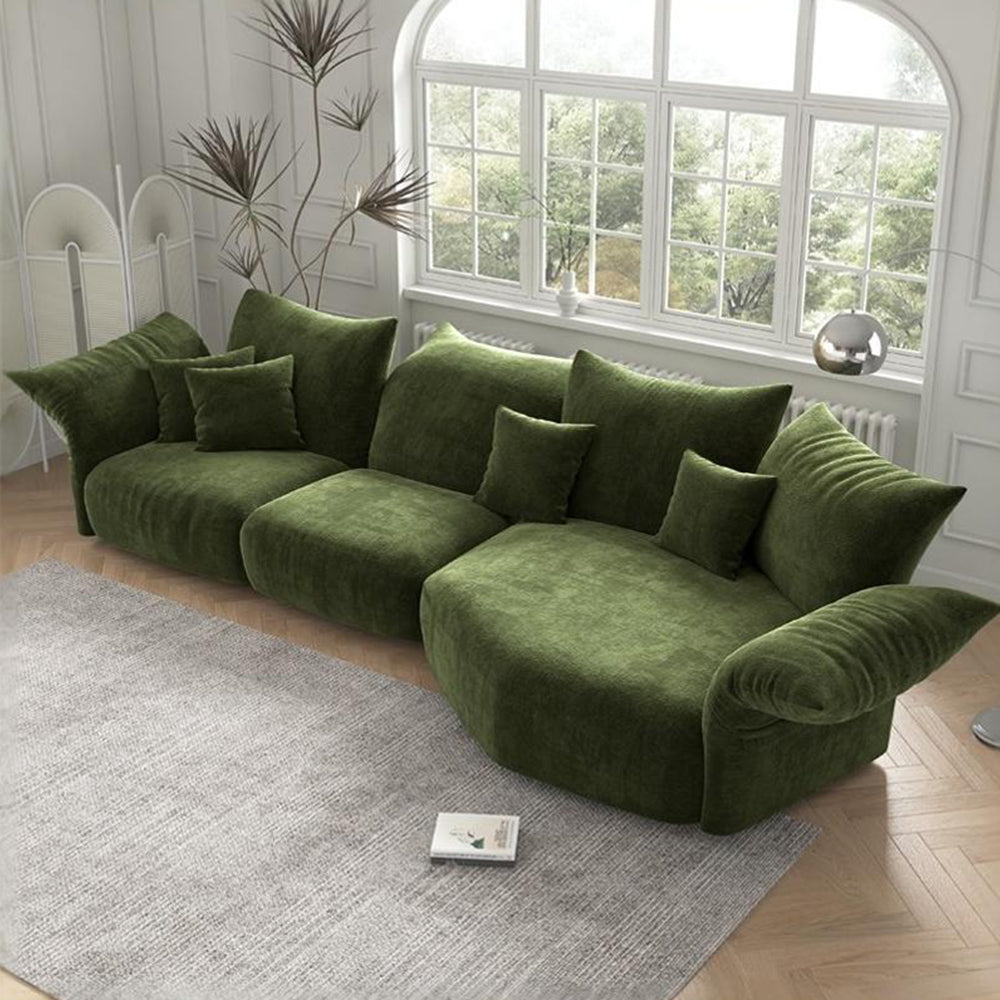 Modern Minimalist Petal Sofa/White/Green
