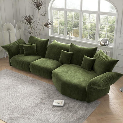 Modern Minimalist Petal Sofa/White/Green