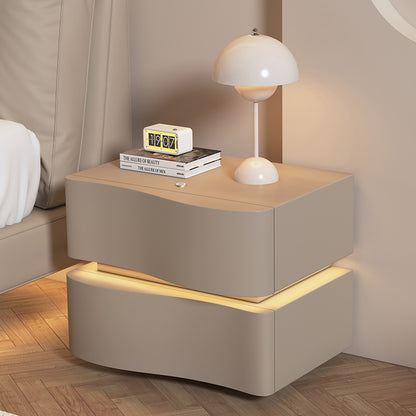 Two-tier Gray Bedside Table