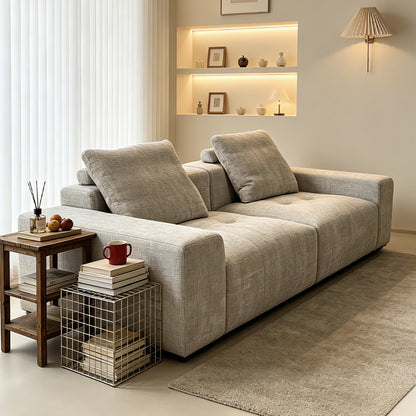 Modern Minimalist 2-Seater Chenille Recliner Sofa