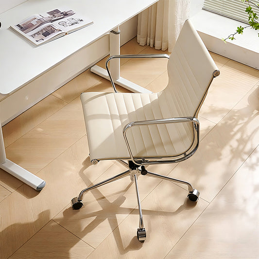 Ergonomic Black Leather Study Chair