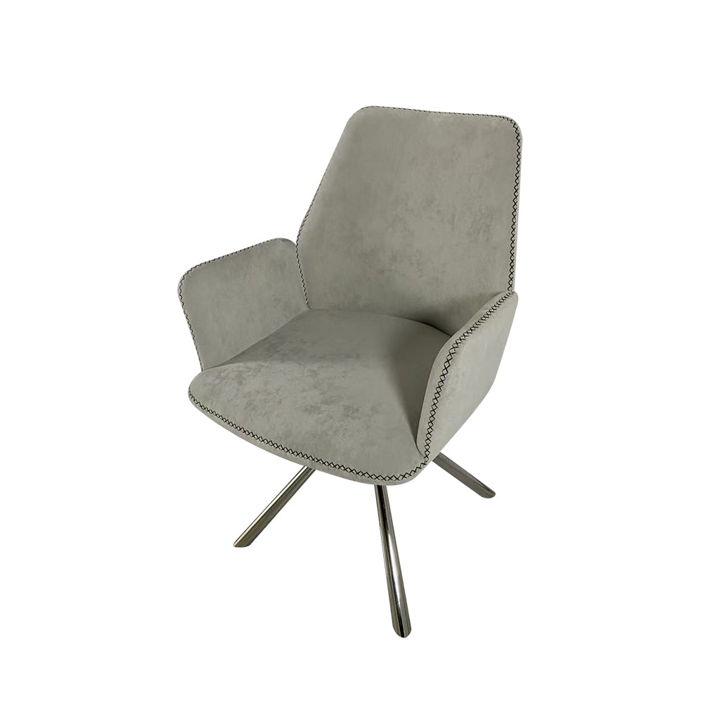 Velvet Fabric Elegance Swivel Dining Chair