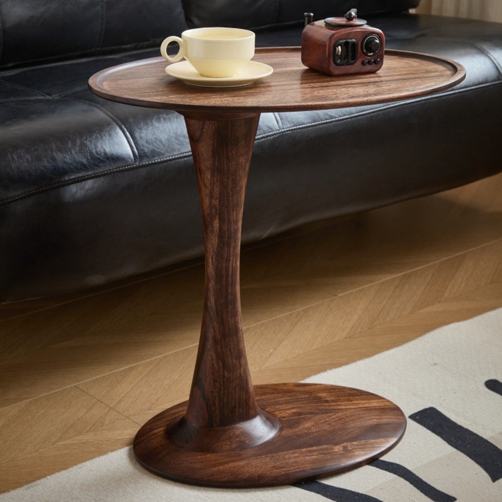 Unique Oval Shaped Wooden Cabinet