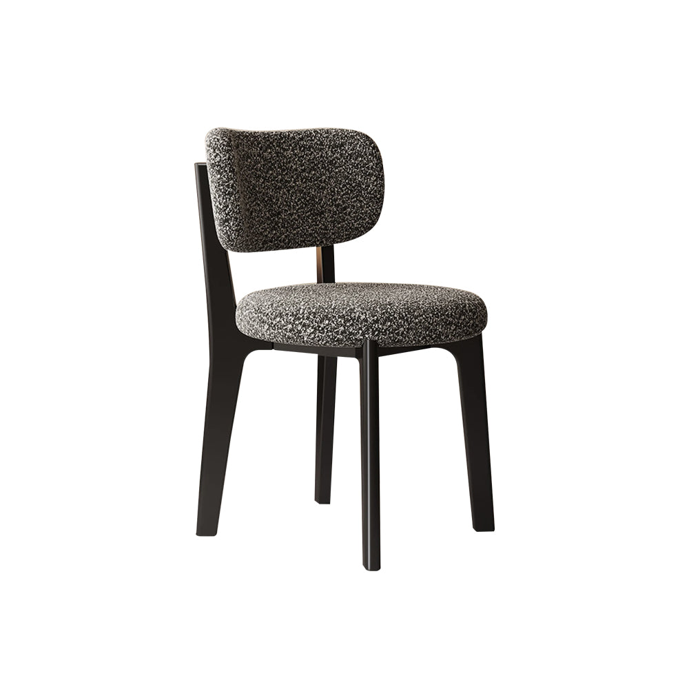 Velvet Fabric Dining Chair with Solid Wood Frame