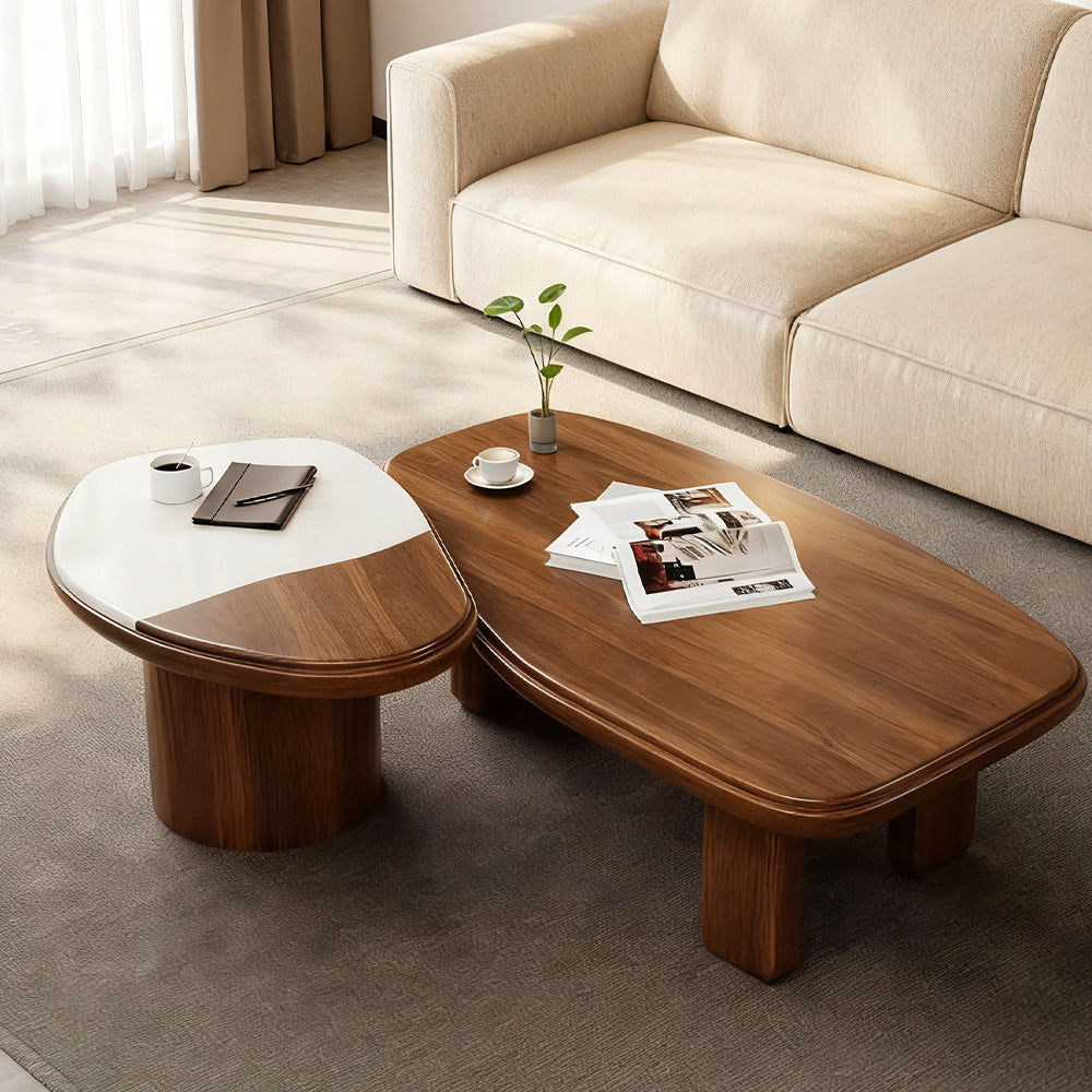 Split Design Wooden Coffee Table