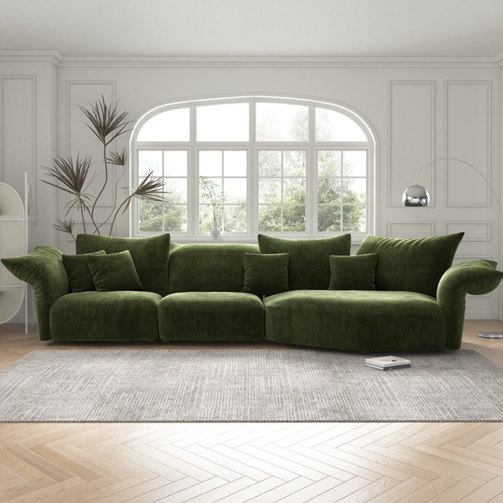 Modern Minimalist Petal Sofa/White/Green