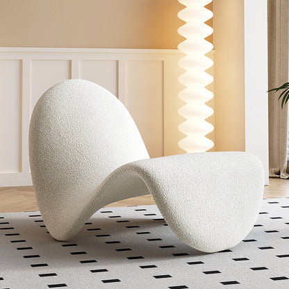 Modern Minimalist Tongue Shaped Accent Chair