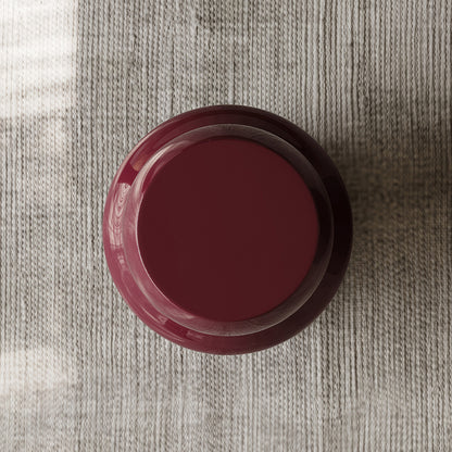 Wavy Form Red Round Cabinet