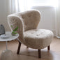 Creamy White Lamb Fur Lounge Chair