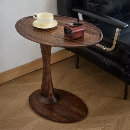 Unique Oval Shaped Wooden Cabinet