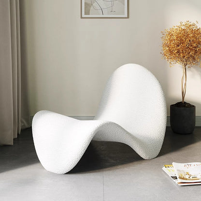 Modern Minimalist Tongue Shaped Accent Chair
