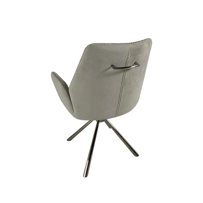 Velvet Fabric Elegance Swivel Dining Chair